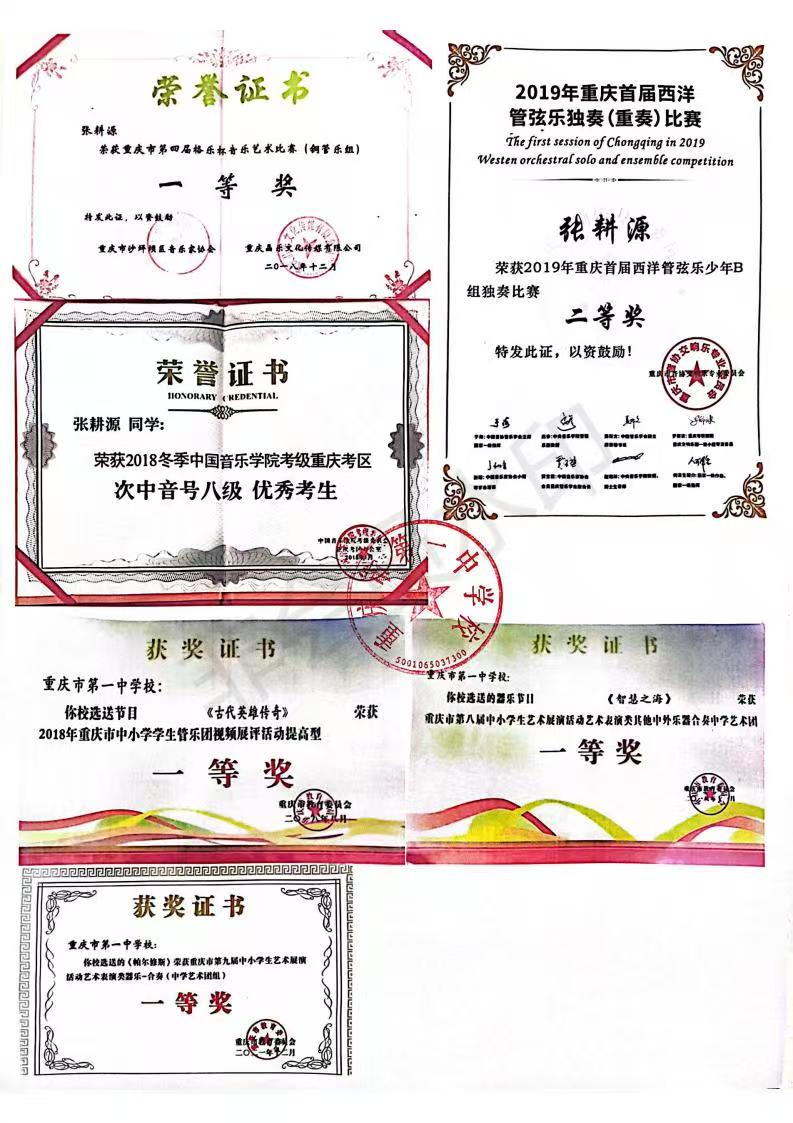 获奖证书